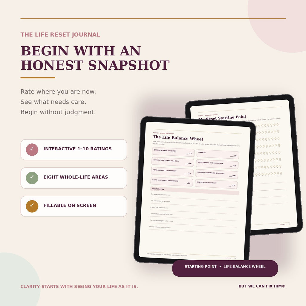 The Life Reset Journal — 30-Day Fillable PDF